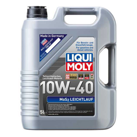 LIQUI MOLY 10W40 Motor Yağı Kısmi Sentetik MoS2'li LEICHTLAUF 5 Litre (2184)