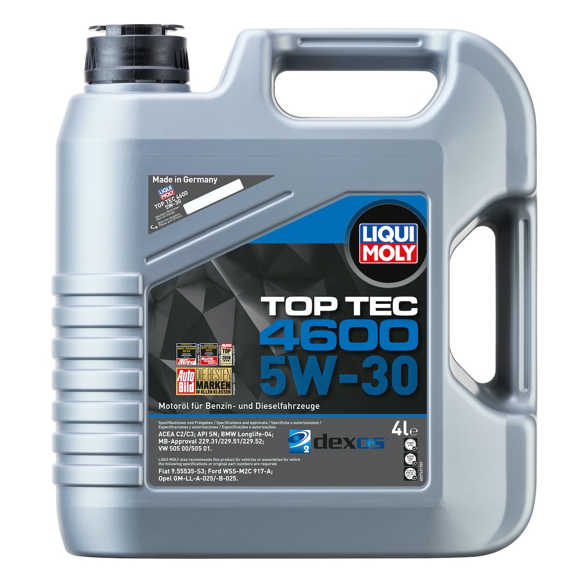 LIQUI MOLY 5W30 Motor Yağı Tam Sentetik TOP TEC 4600 4 Litre (3763)