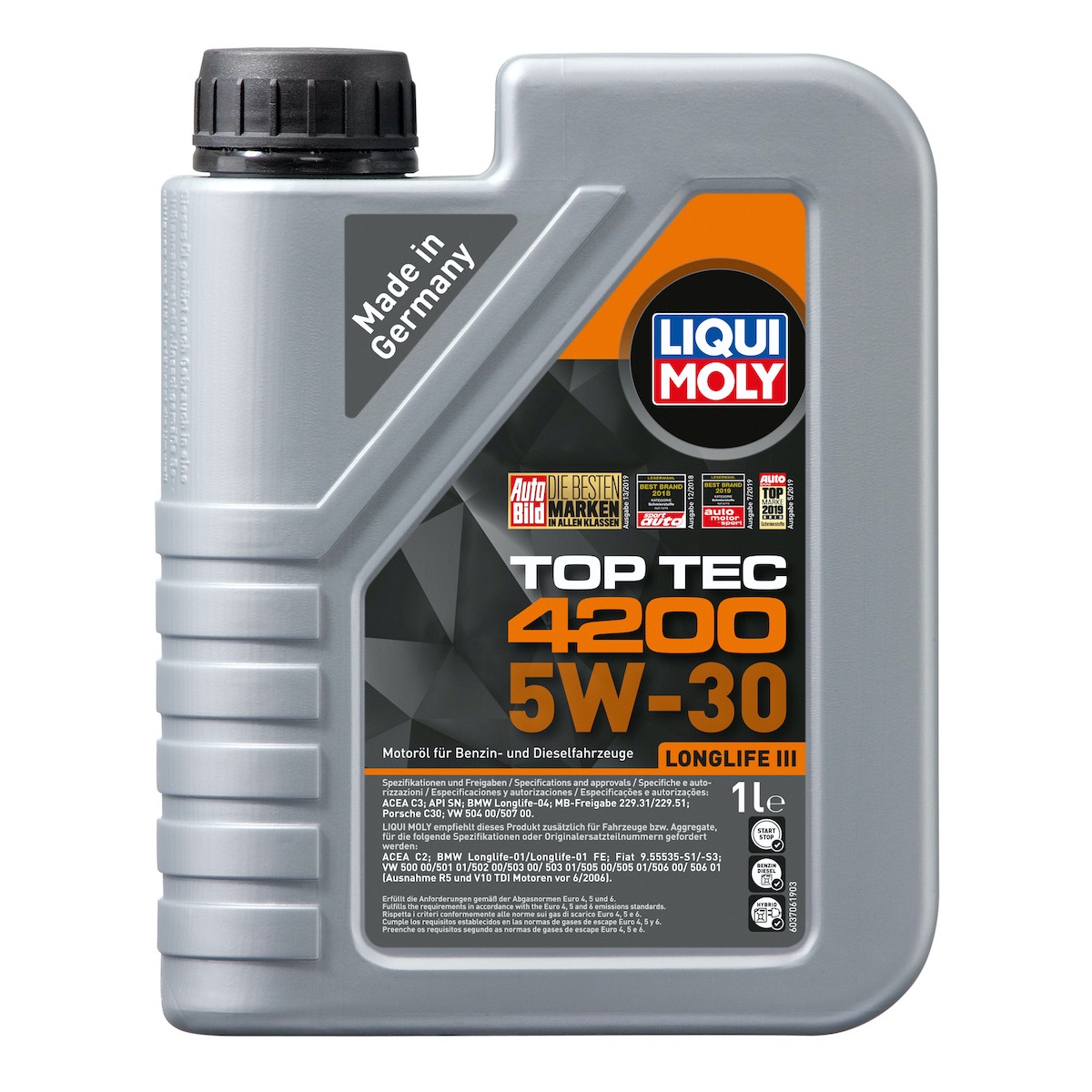 LIQUI MOLY 5W30 Motor Yağı Tam Sentetik TOP TEC 4200 1 Litre (8972)