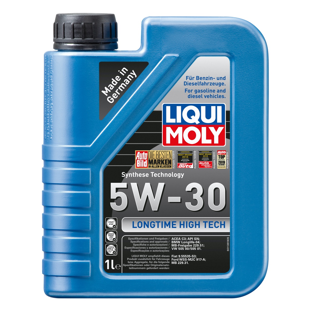 LIQUI MOLY 5W30 Motor Yağı DPF'li Sentetik LONGTIME HIGH TECH1 Litre (9506)